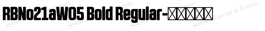 RBNo21aW05 Bold Regular字体转换